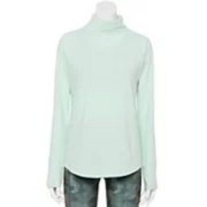 NWT Women's Tek Gear® Lightweight Fleece Turtleneck - XL Mint Green